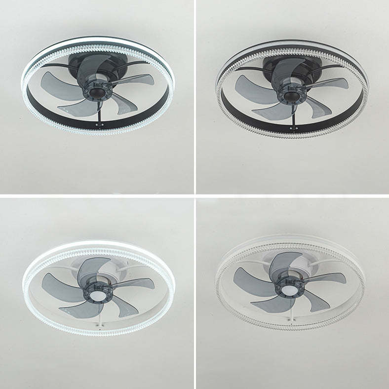 Nordic Iron Aluminum Acrylic Round LED Fan Light