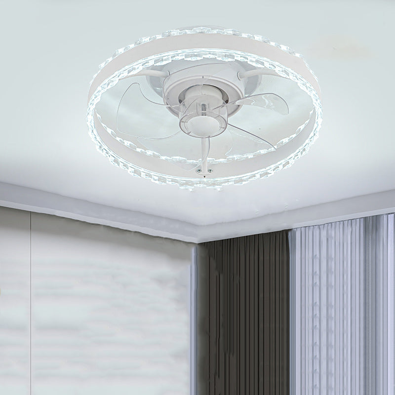 Nordic Iron Aluminum Acrylic Round LED Fan Light