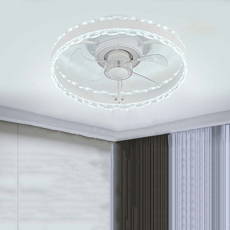 Nordic Iron Aluminum Acrylic Round LED Fan Light