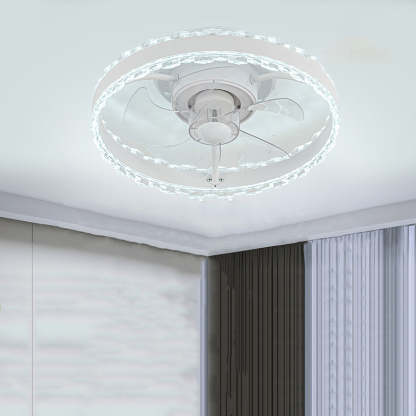 Nordic Iron Aluminum Acrylic Round LED Fan Light