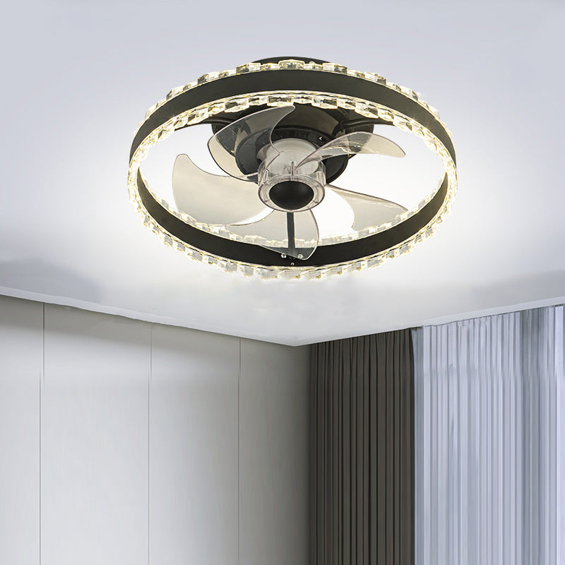 Nordic Iron Aluminum Acrylic Round LED Fan Light
