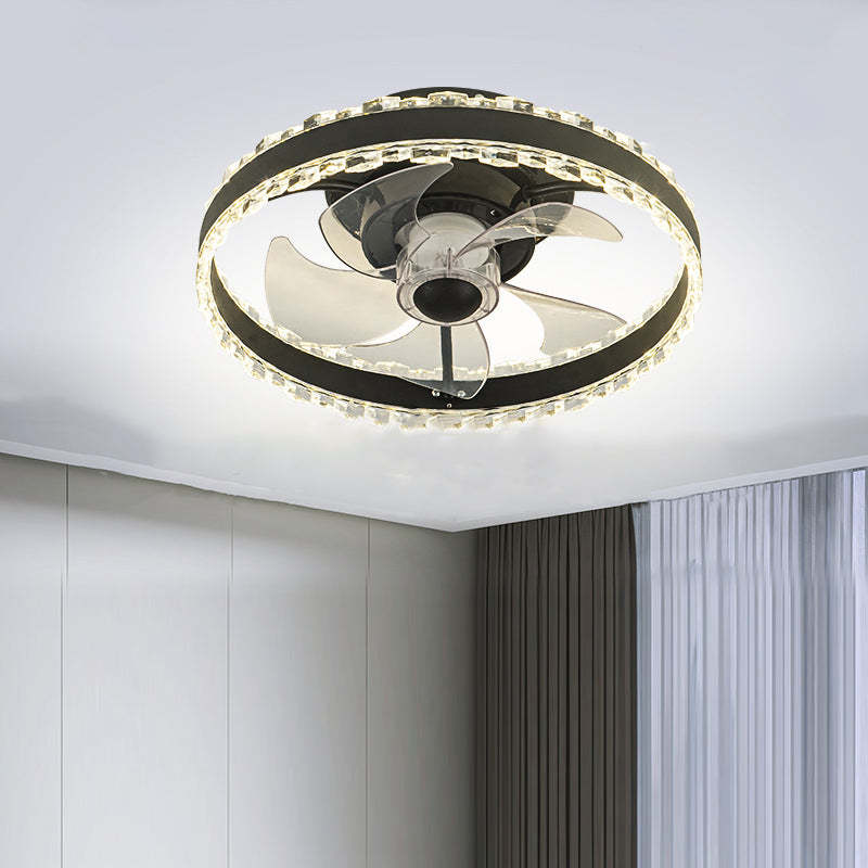Nordic Iron Aluminum Acrylic Round LED Fan Light