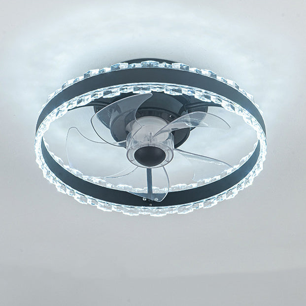 Nordic Iron Aluminum Acrylic Round LED Fan Light