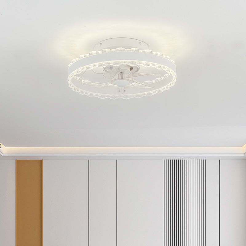 Nordic Iron Aluminum Acrylic Round LED Fan Light