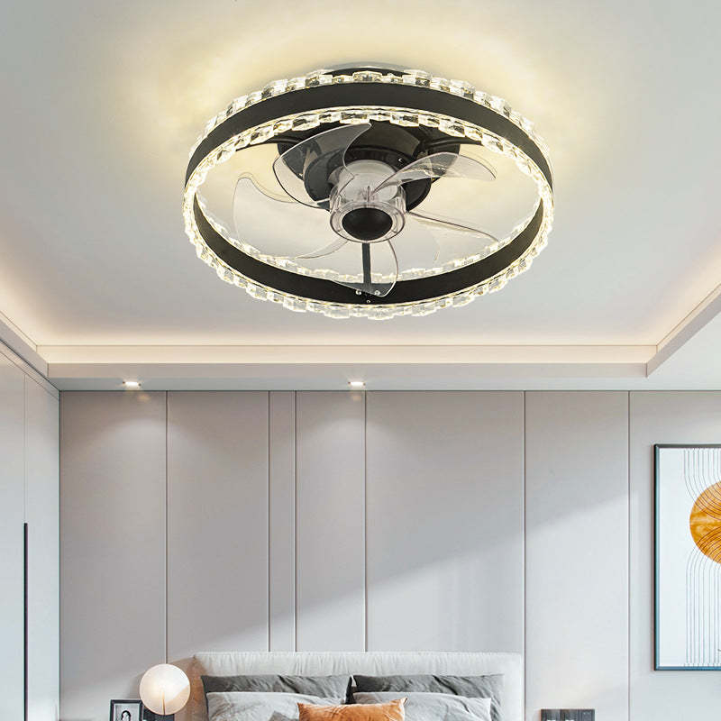 Nordic Iron Aluminum Acrylic Round LED Fan Light