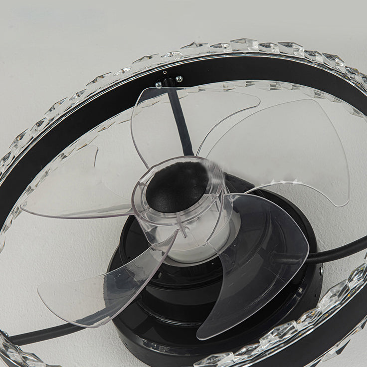 Nordic Iron Aluminum Acrylic Round LED Fan Light