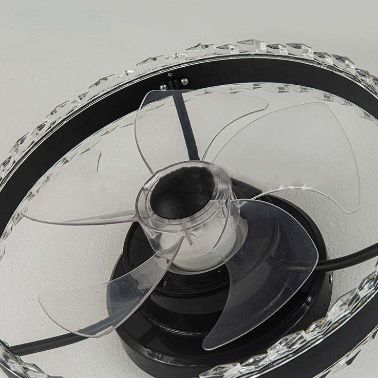 Nordic Iron Aluminum Acrylic Round LED Fan Light