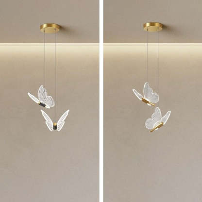 Modern Luxe Butterfly Iron Acrylic LED Chandelier