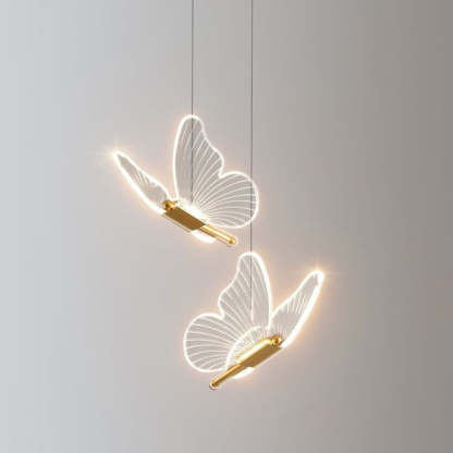 Modern Luxe Butterfly Iron Acrylic LED Chandelier