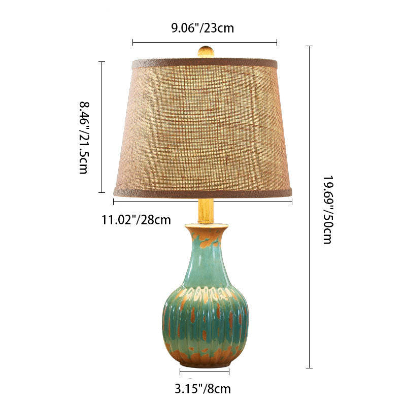 Vintage Bottle Vertical Ceramic Table Lamp