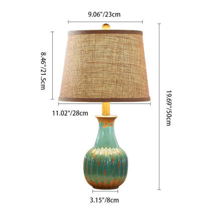 Vintage Bottle Vertical Ceramic Table Lamp
