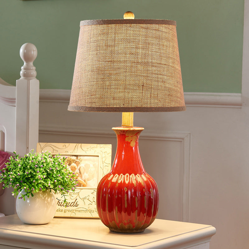 Vintage Bottle Vertical Ceramic Table Lamp