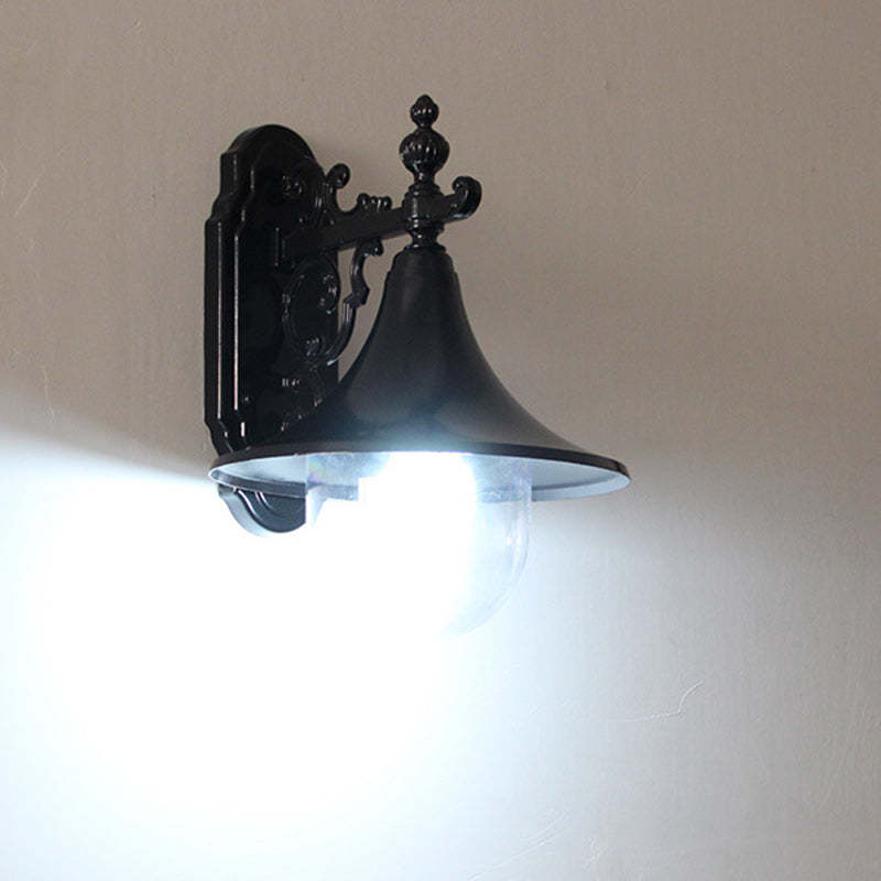 Vintage Flared Iron Die-Cast Aluminum Wall Sconce
