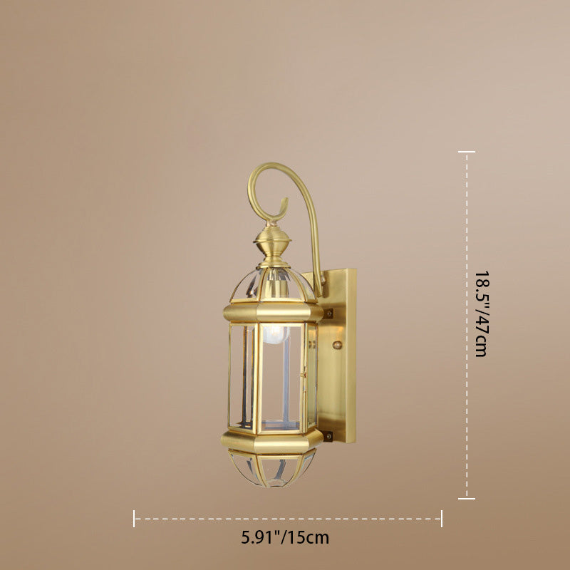 Modern Half Copper Wall Sconce — 3 / 110V-120V For US/CA