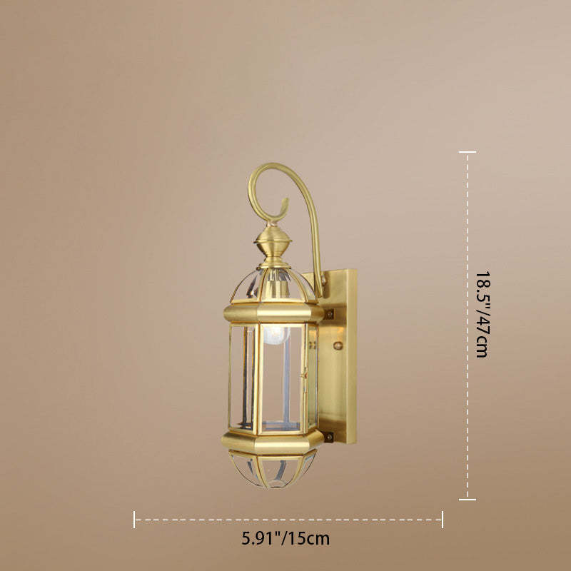 Modern Half Copper Wall Sconce — 3 / 110V-120V For US/CA
