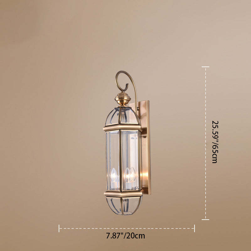 Modern Half Copper Wall Sconce — 3 / 220V-240V For UK/AU