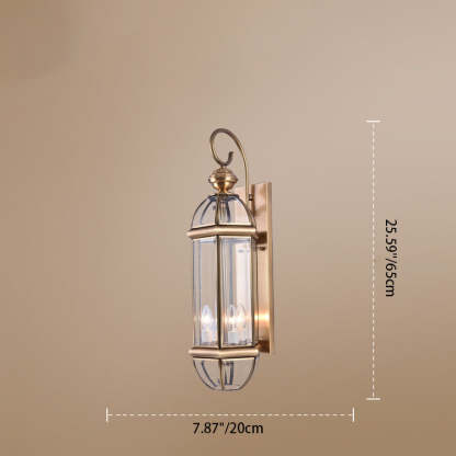 Modern Half Copper Wall Sconce — 3 / 220V-240V For UK/AU
