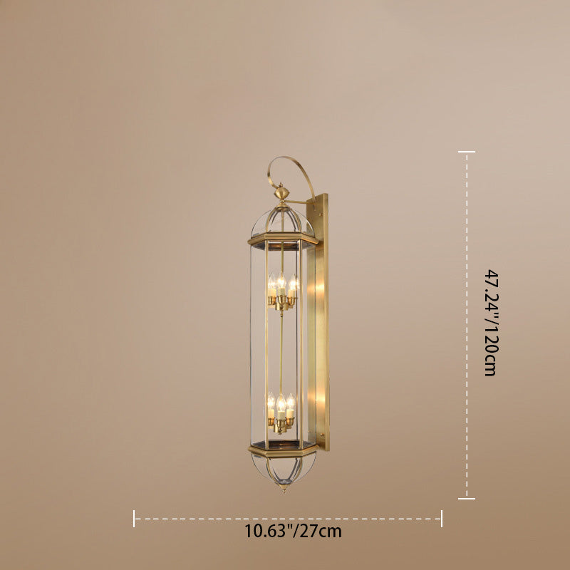 Modern Half Copper Wall Sconce — 6 / 110V-120V For US/CA