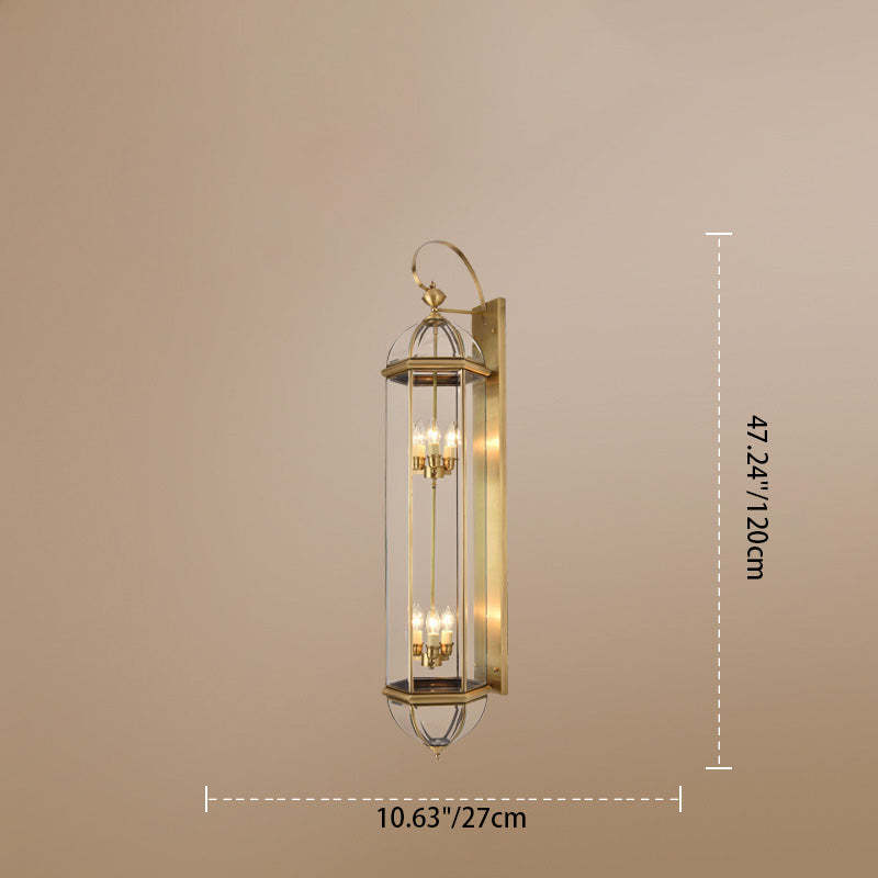 Modern Half Copper Wall Sconce — 6 / 110V-120V For US/CA