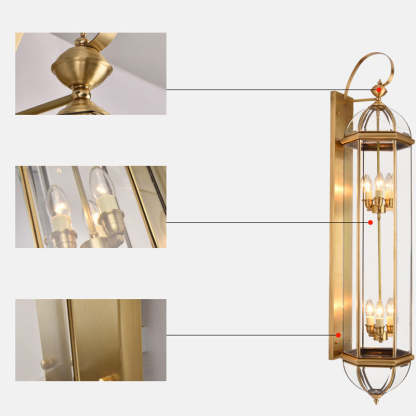 Modern Half Copper Wall Sconce — 6 / 220V-240V For UK/AU