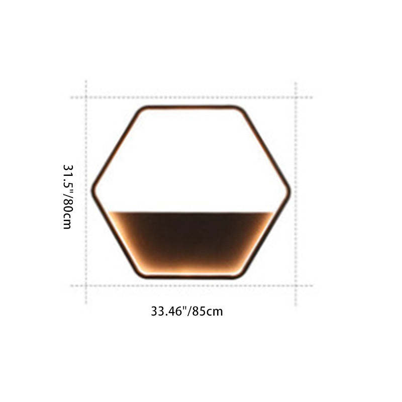 Scandinavian Hexagonal Aluminum Light — 220V-240V For UK/AU & Hexagonal / Warm Light(3000K)