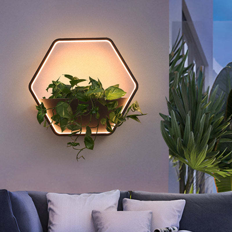 Scandinavian Hexagonal Aluminum Light — 110V-120V For US/CA & Round / Warm Light(3000K)