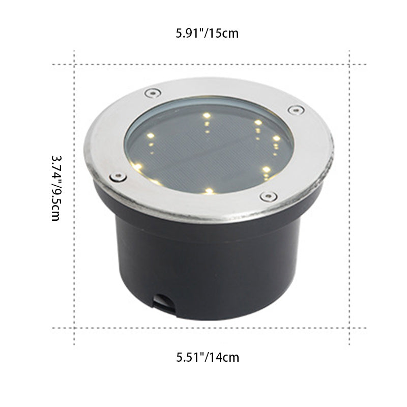 Minimalist Solar Disc Aluminum Glass Ground Light
