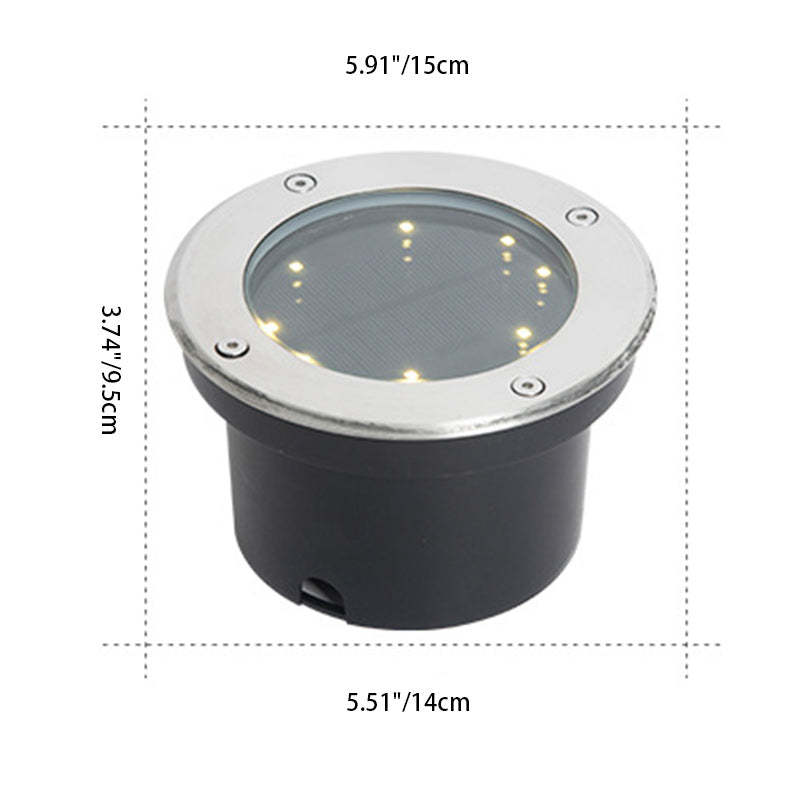 Minimalist Solar Disc Aluminum Glass Ground Light