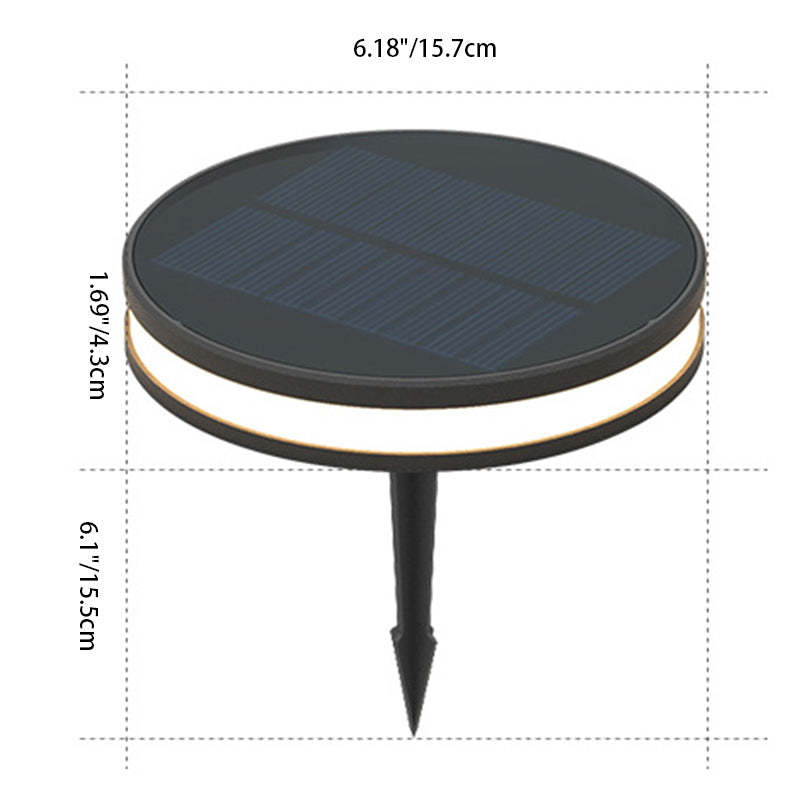 Minimalist Solar Disc Aluminum Glass Ground Light