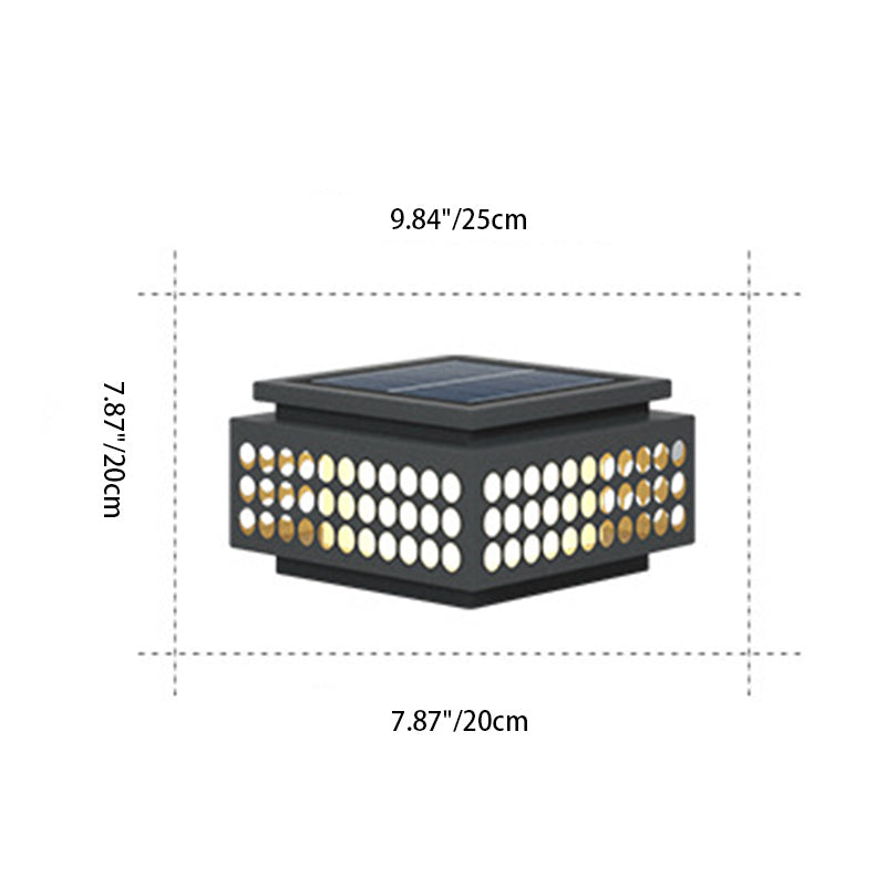 Lighom chinese lattice black landscape lighting in steel wood stone
