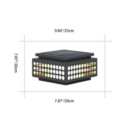 Lighom chinese lattice black landscape lighting in steel wood stone