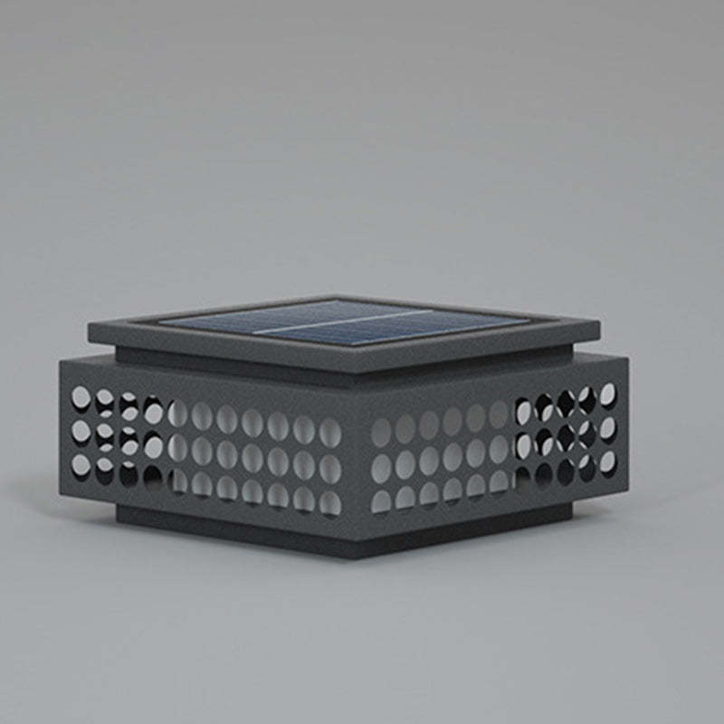 Chinese lattice black steel wood stone landscape lighting, Lighom