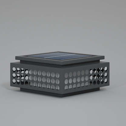 Chinese lattice black steel wood stone landscape lighting, Lighom
