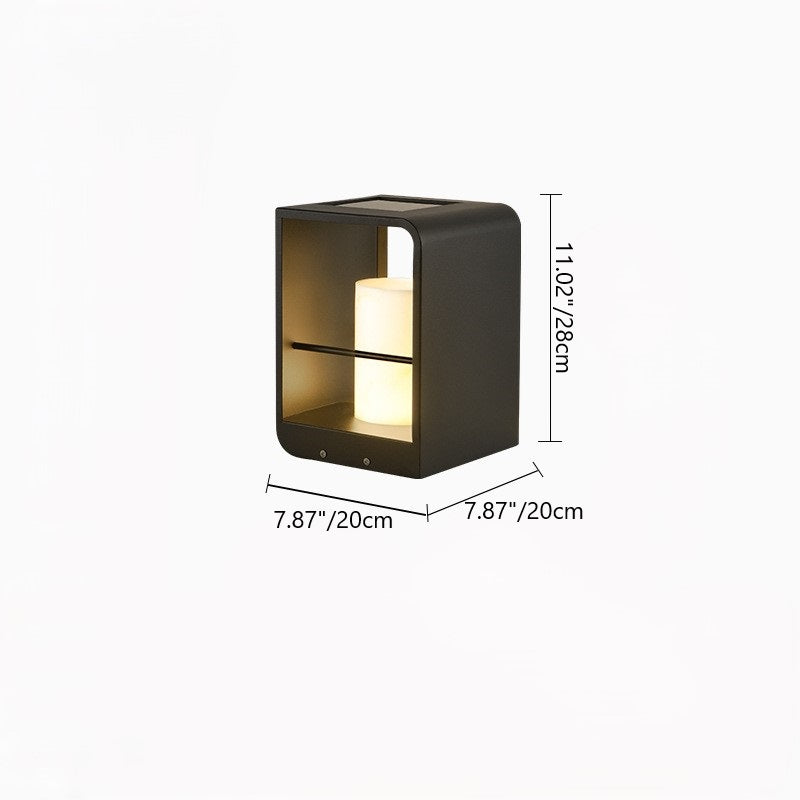 Minimalist Solar Hollow Stainless Steel Light
