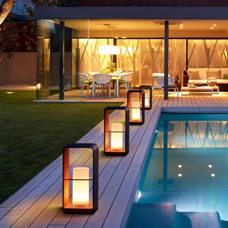 Minimalist Solar Hollow Stainless Steel Light