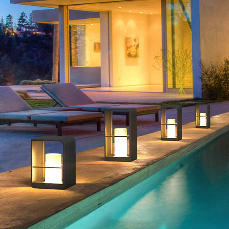 Minimalist Solar Hollow Stainless Steel Light