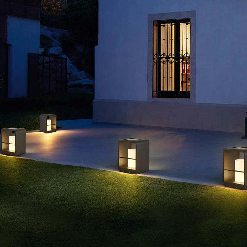 Minimalist Solar Hollow Stainless Steel Light