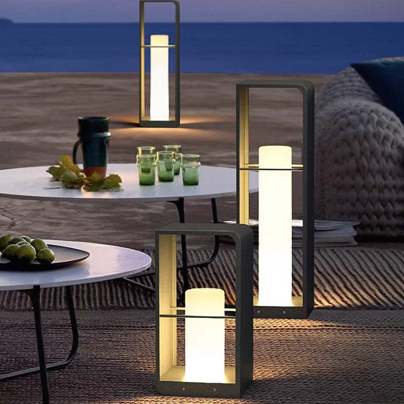 Minimalist Solar Hollow Stainless Steel Light