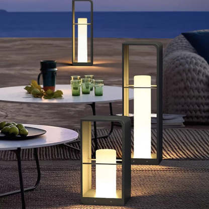 Minimalist Solar Hollow Stainless Steel Light
