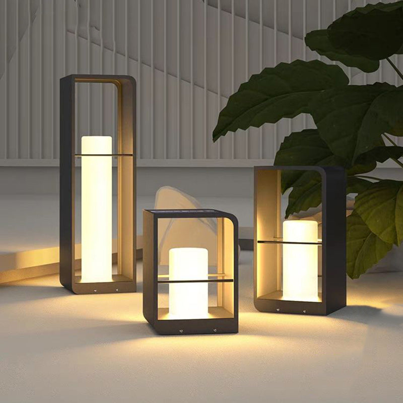 Minimalist Solar Hollow Stainless Steel Light