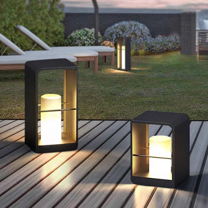 Minimalist Solar Hollow Stainless Steel Light