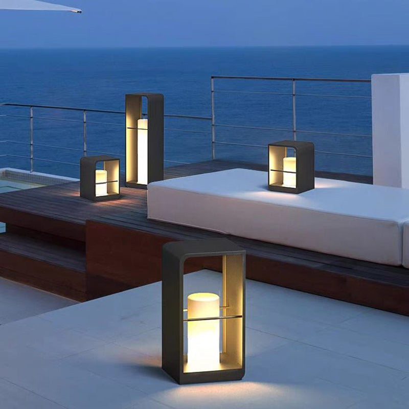 Minimalist Solar Hollow Stainless Steel Light