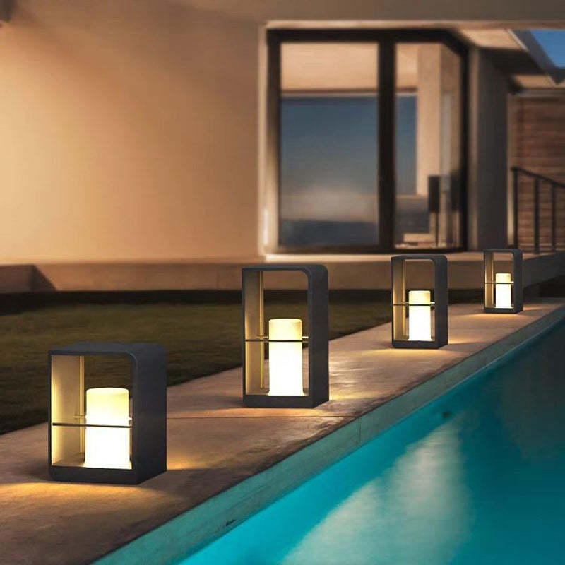 Minimalist Solar Hollow Stainless Steel Light