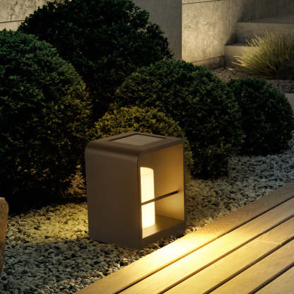 Minimalist Solar Hollow Stainless Steel Light — Warm Light(3000K)