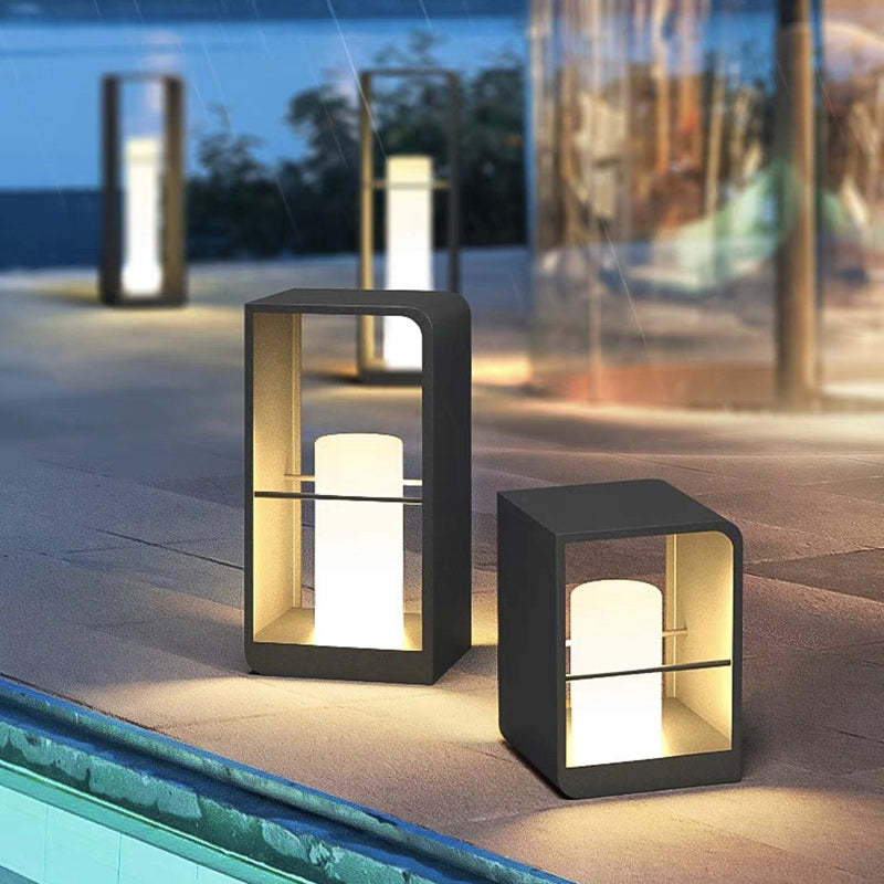 Minimalist Solar Hollow Stainless Steel Light