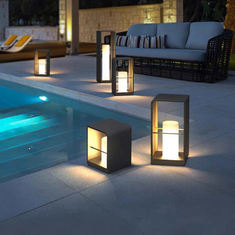 Minimalist Solar Hollow Stainless Steel Light