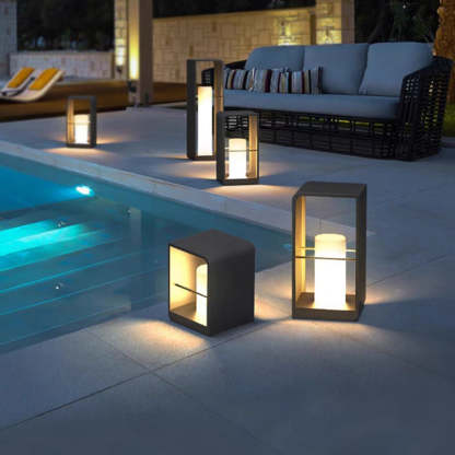 Minimalist Solar Hollow Stainless Steel Light