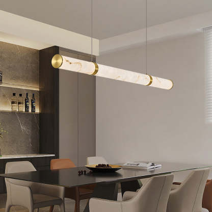 Modern Textured Dolomite Pendant Island Light — Infinitely Dimmable / 110V-120V For US/CA & Gold