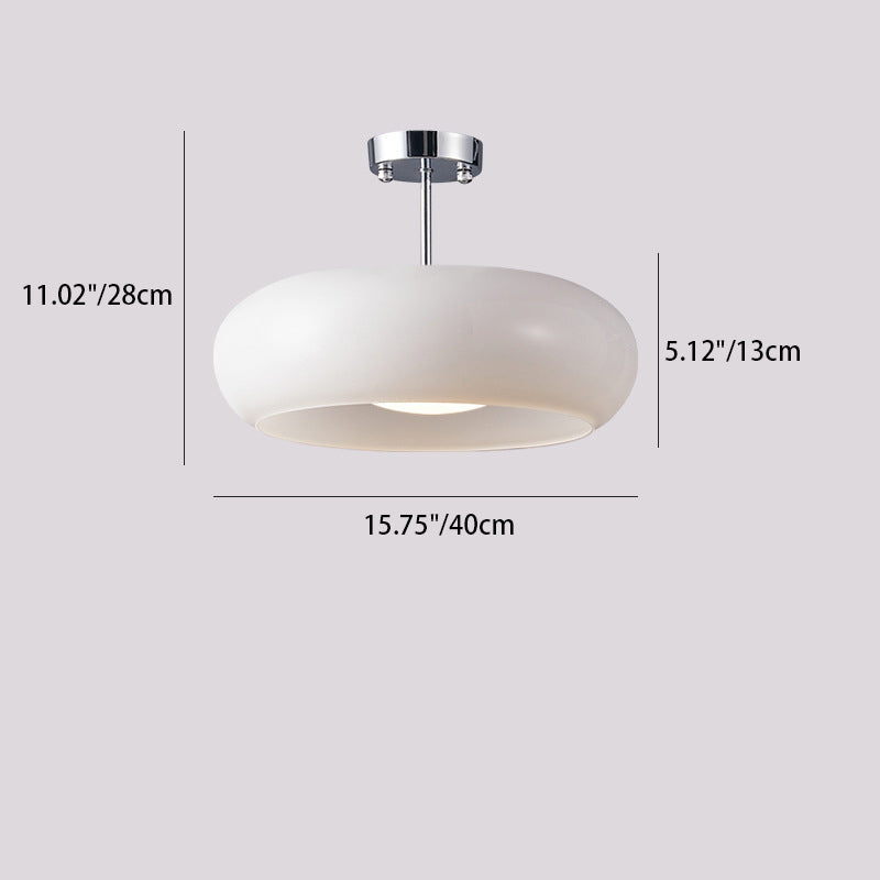 Scandinavian Persimmon Oval Iron Glass Pendant Light