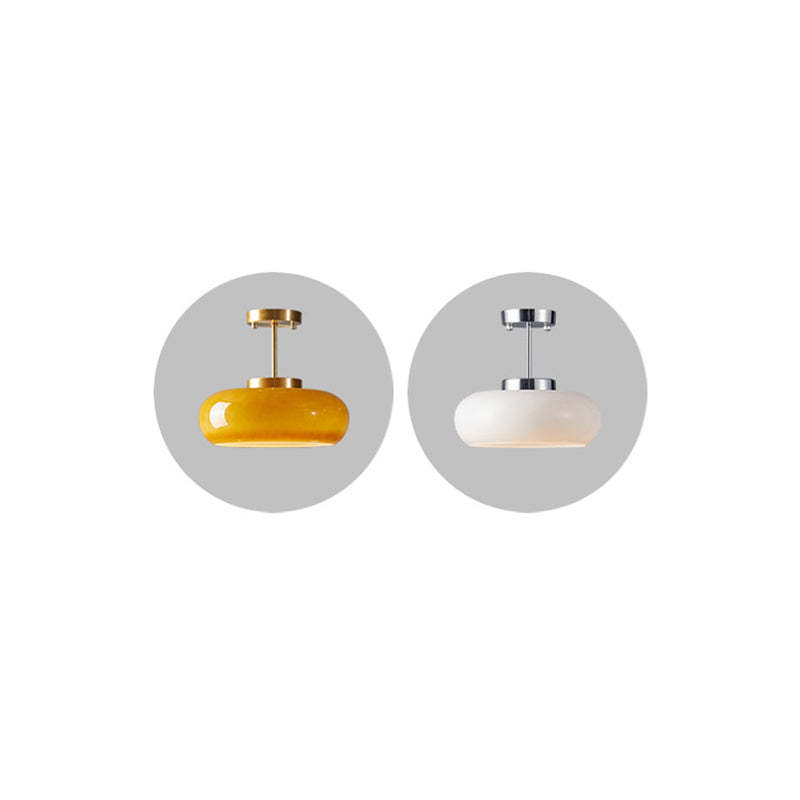 Scandinavian Persimmon Oval Iron Glass Pendant Light
